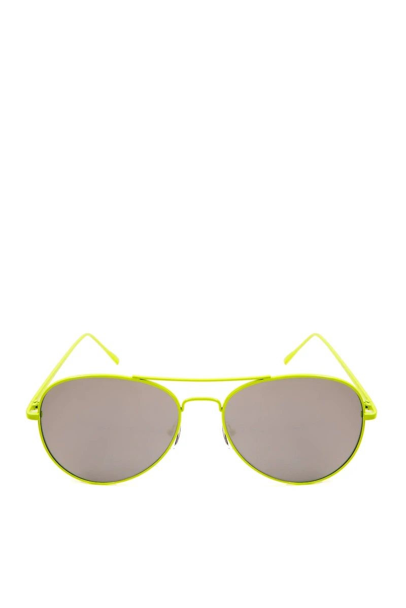 Neon Mirrored Aviator Sunglasses