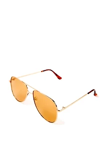 Neon Mirrored Aviator Sunglasses