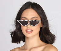 Hustlin' Rhinestone Frame Sunglasses