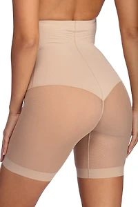 High Waist Sheer Shaper Shorts