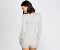 Cozy Eyelash Knit PJ Romper