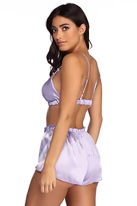 Playful Satin Pajama Set