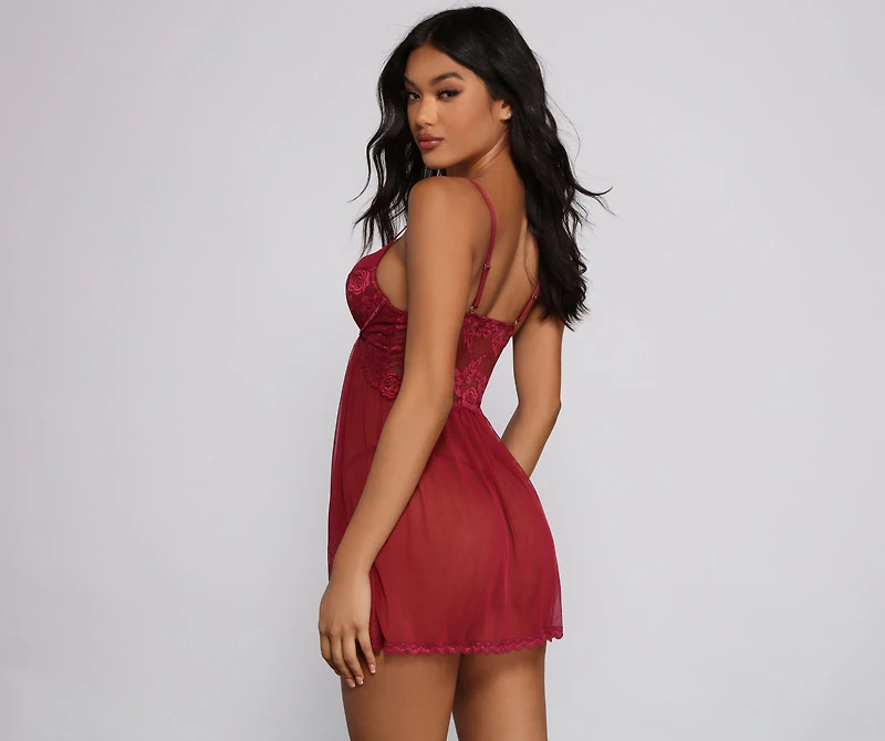 Make Your Move Babydoll and Panty Set