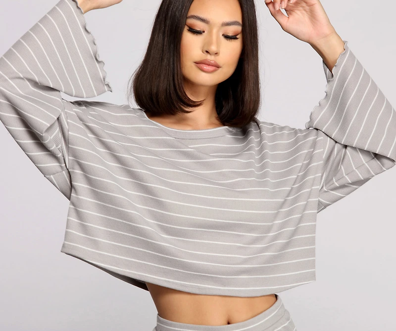 Take On Trendy Stripes Pajama Top