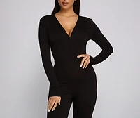 Sweet Dreams V-Neck Knit Onesie