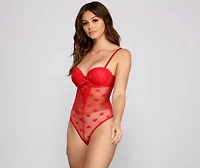 All My Love Heart Mesh Teddy