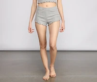 Basic Chic Ribbed Knit Pajama Shorts