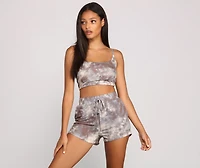 Totally Trendy Tie Dye Pajama Cropped Tank