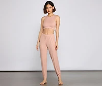 Dreamy Tie-Dye Cropped Pajama Top