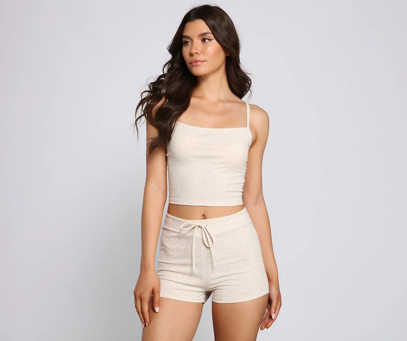 Casual Mood Ribbed Knit Pajama Tank