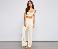 Fuzzy Feels Wide Leg Pajama Pants