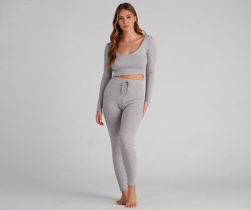 Lazy Daze Scoop Neck Pajama Top