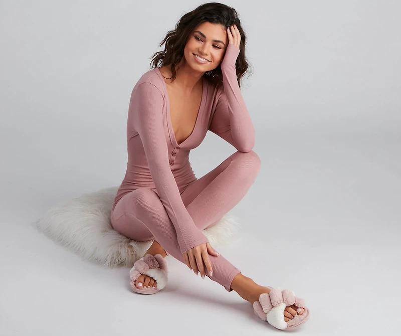 Dreamy Chic Ribbed Knit Onesie