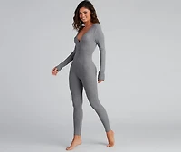 Dreamy Chic Ribbed Knit Onesie
