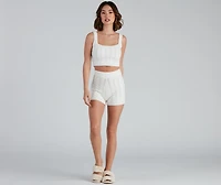 Cuddle Up Cable Knit Pajama Shorts