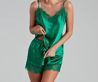Living Lace Satin Pajama Set
