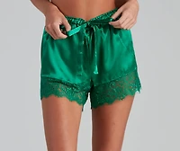 Living Lace Satin Pajama Set