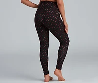 So Flirty Heart Printed Pajama Leggings