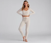 Little Chilly Tie-Waist Pajama Leggings