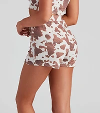 Howdy Cow Print Pajama Shorts