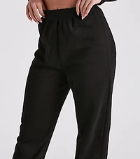 Comfy Vibes Crop Top And Sweatpants Set