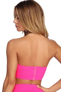 Sassy Straps Bandeau Swim Top