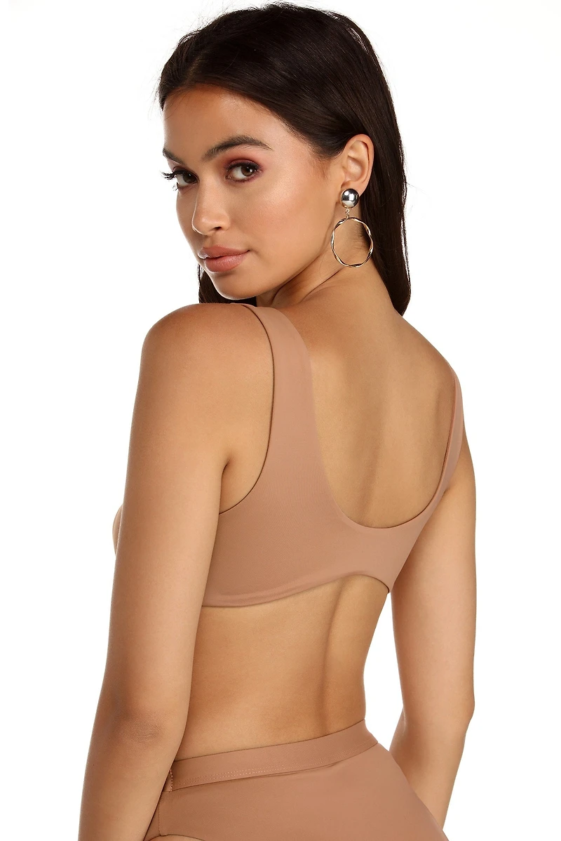 Tie Front Tease Swim Top