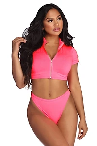 Brighter Days Striped Swim Top
