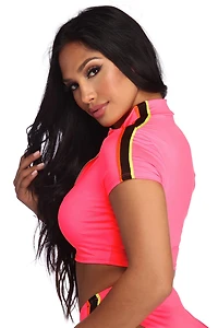 Brighter Days Striped Swim Top