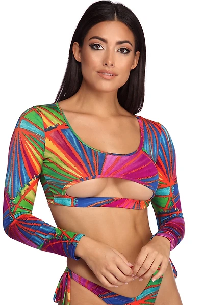 Rainbow Bright Swim Top
