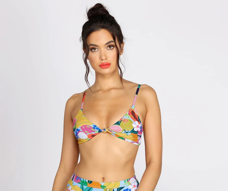 Blame It On The Juice Colorful Swim Top