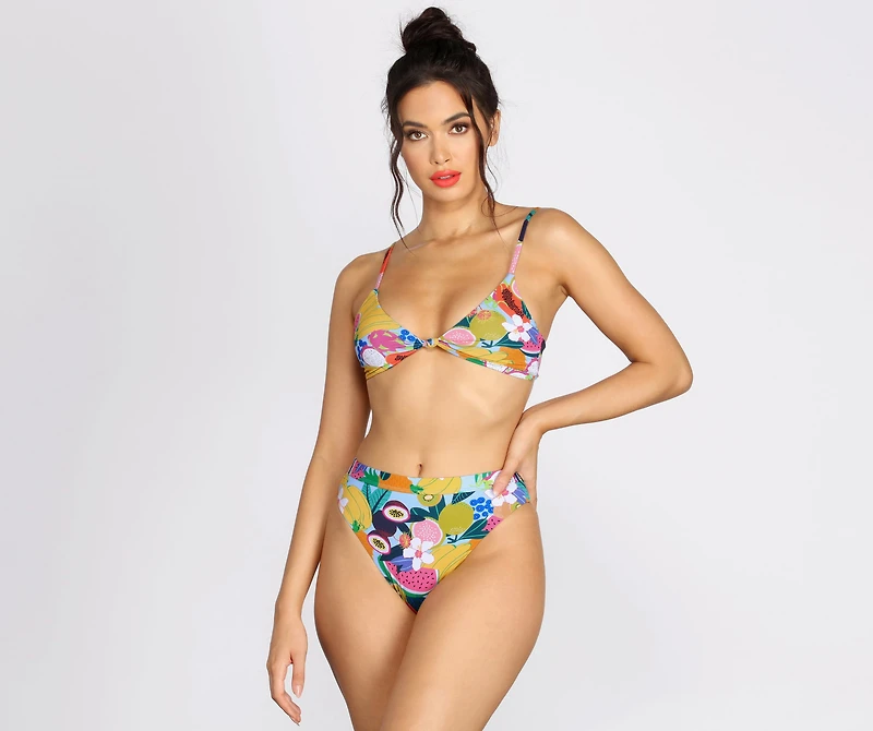 Blame It On The Juice Colorful Swim Top