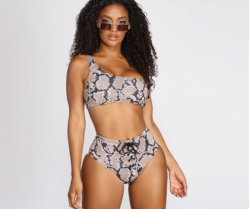 Viper Vixen One Shoulder Swim Top