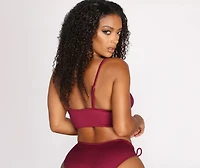 Rock The Boat Lace Up Triangle Swim Top