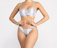 Show Off Snake Swim Top