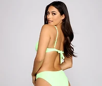 Set On Paradise Ribbed Bikini Top