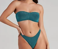 Sunshine Glitter Bandeau Bikini Top