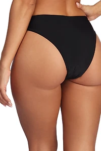 High Waist Basic Cut Swim Bottoms