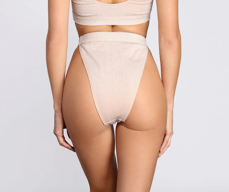 Shimmy And Shimmer High Waist Swim Bottoms