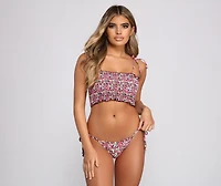 Flirty Floral Tie Swim Bottoms