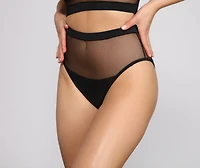 So Sleek High Waist Mesh Bikini Bottoms