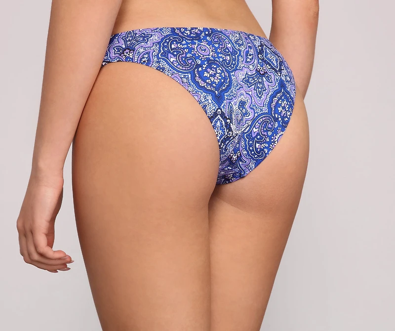 Bohemian Paradise Paisley Print Bikini Bottoms