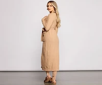 Cozy and Snug Chenille Long Belted Robe
