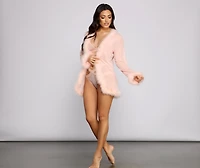 Forever Love Marabou Trim Robe