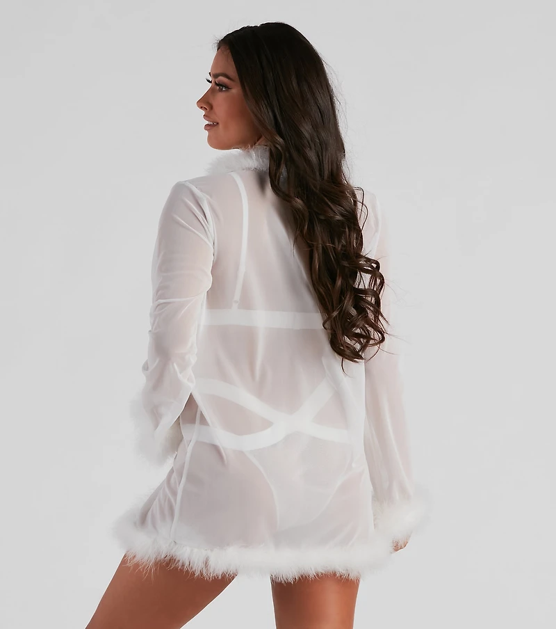 Forever Love Marabou Trim Robe