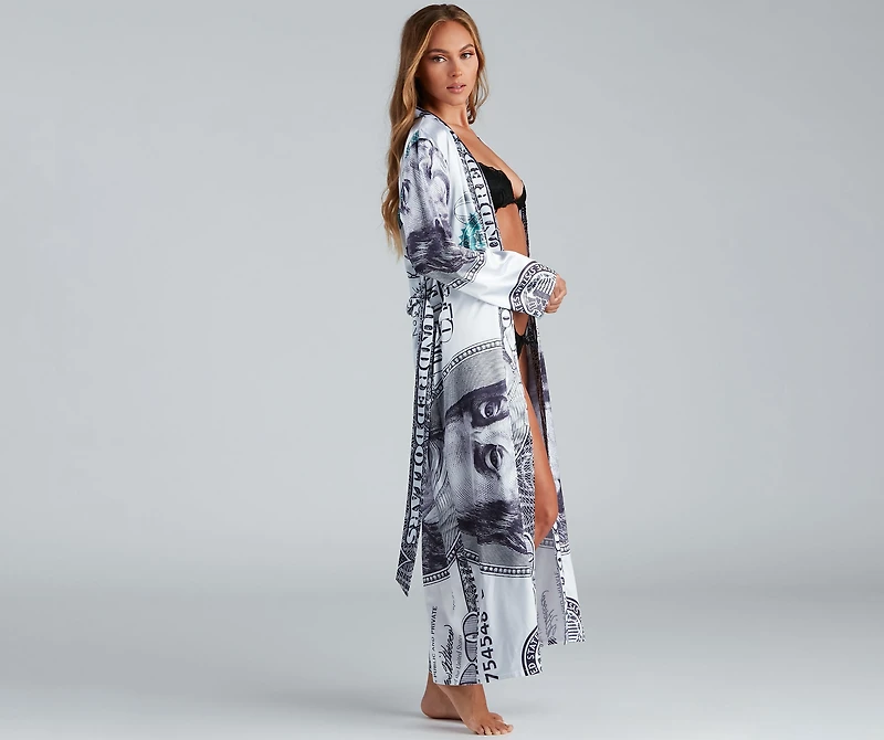 Dolla Bill Chic Satin Robe
