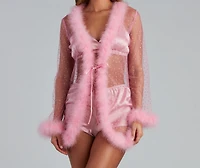 Crushing On You Marabou Trim Robe