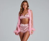 Crushing On You Marabou Trim Robe