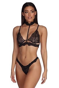 Got A Secret Lace Bralette & Panty Set