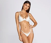 It For The Romance Rhinestone Bra + Panty Set